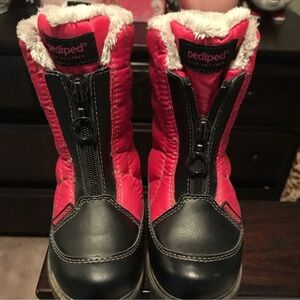 Pediped Pink and Black Winter Boots